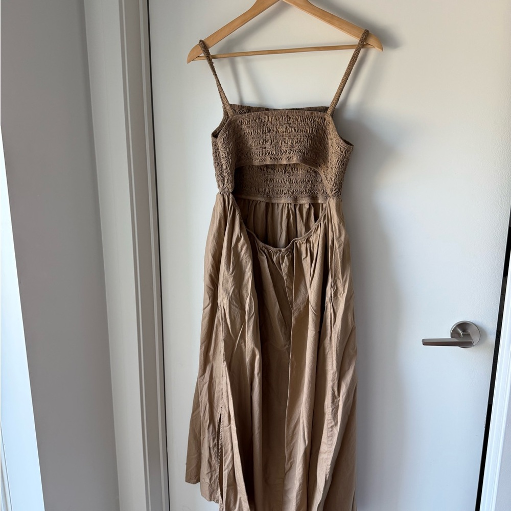 George Tan Pleated Midi Sundress for Wedding Guest - Picture 2 of 2